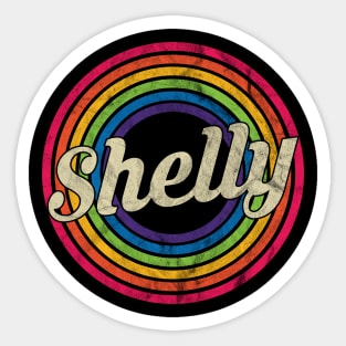 Shelly - Retro Rainbow Faded-Style Sticker